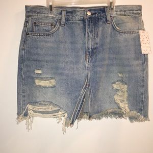 Free People Harvest Bell Denim Skirt SZ 29